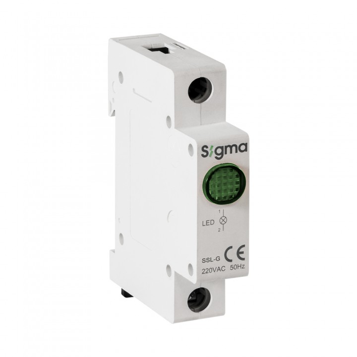 Індикатор світлосигнальний модульний SIGMA 220V AC, зелений (SSL-G220A)
