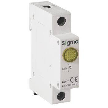 Індикатор світлосигнальний модульний SIGMA 220V AC, жовтий (SSL-Y220A)