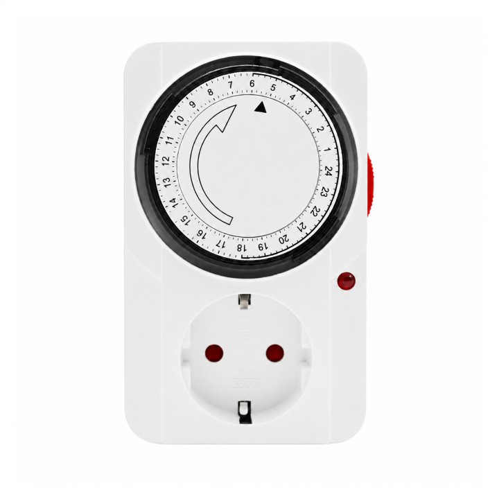 Реле часу добове механічне в розетку MARSO, М22A, 16А, 3680W, 230V