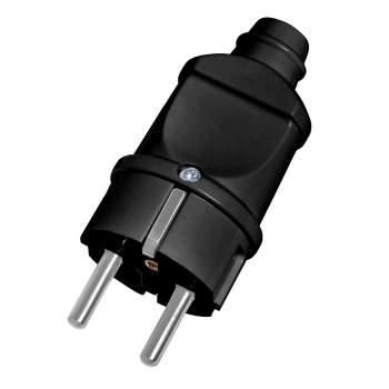 Вилка з/з, 16 А, чорна, MARSO