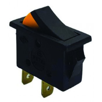 Клавішний перемикач тонкий з помаранчевим індикатором, 1 клавіша, прямокутний, ON-OFF, SETEL(S31112)