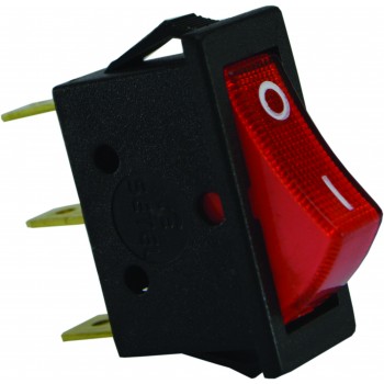 Клавішний перемикач тонкий з підсвіткою, 1 клавіша, прямокутний, ON-OFF, SETEL (S13112)