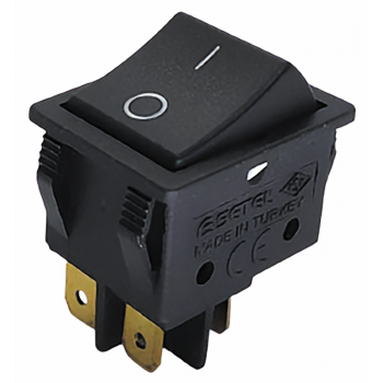 Клавішний перемикач, 1 клавіша, прямокутний, ON-OFF, SETEL (S22111)