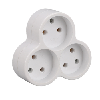 Розгалужувач б/з, 3 гнiзда, круглий, 10А, MARSO