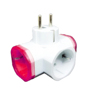 Трійник-розгалужувач з/з, 10А, білий, MARSO