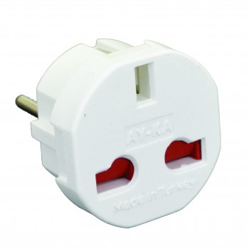 Адаптер "американка" 13А, білий, AY-KA, (77 141 00)