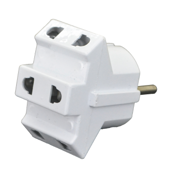 Трійник-розгалужувач б/з, 10А, білий, AY-KA, (77 147 00)