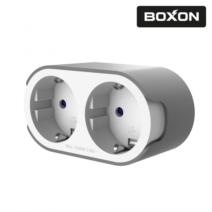 Розгалужувач BOXON, B302, 2 розетки, з/з, 16А, зі шторками, 230V