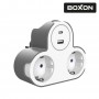 Розгалужувач BOXON, B302USB, 2 розетки, USB: Type-A, Type-C, з/з, 16А, зі шторками, 230V
