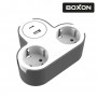 Розгалужувач BOXON, B302USB, 2 розетки, USB: Type-A, Type-C, з/з, 16А, зі шторками, 230V