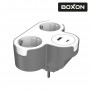 Розгалужувач BOXON, B302USB, 2 розетки, USB: Type-A, Type-C, з/з, 16А, зі шторками, 230V