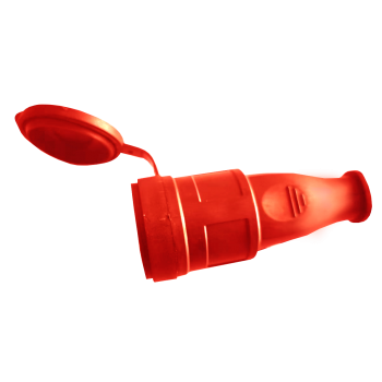 Розетка переносна з/з, 16А, каучук, (IP44), червона, MARSO