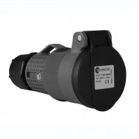 Розетка з/з, 16А,  сіра, (IP44),  TP electric (3101-705-0600)