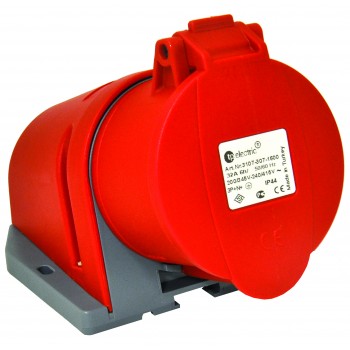 Розетка силова настінна 16А/5 (3Р+N+РЕ) IP44, TP electric (3105-307-1600)