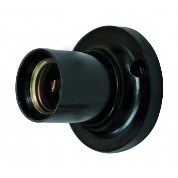 Патрон Е27 накладний, карболіт, чорний, прямий (Е27ФпП-01)