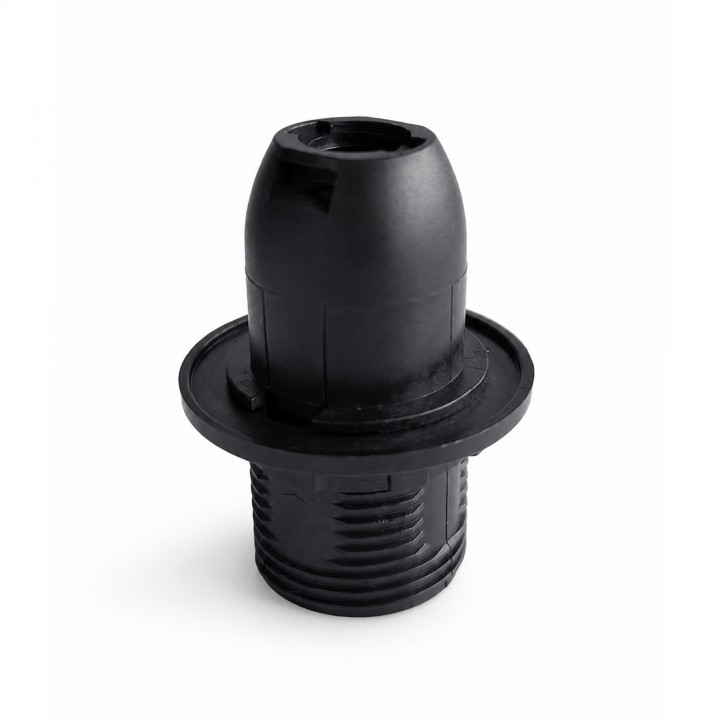 Патрон E14 з півкільцем, чорний, 2A, 230V