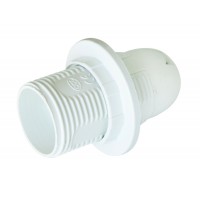 Патрон Е14 люстровий, пластик, білий