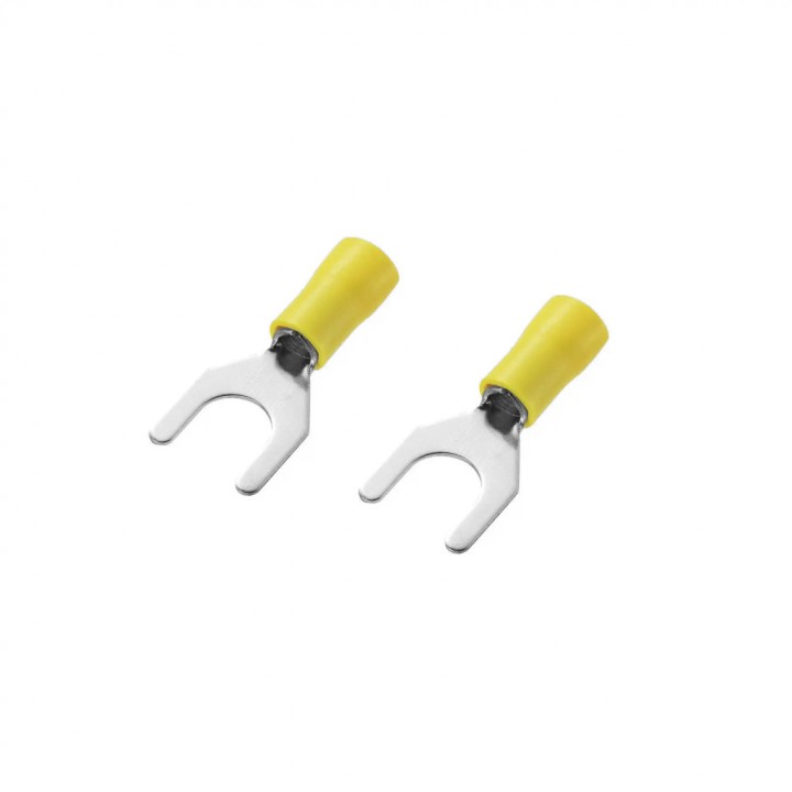 Наконечник ізольований вилочний SV5.5-6 жовтий (100шт)