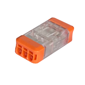 Клема з’єднувальна універсальна двостороння самозажимна 3/3 отвори