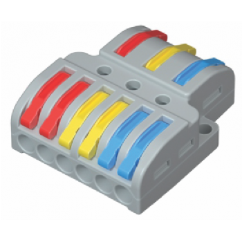 Клема з’єднувальна унів. двостороння 3/6 отвори