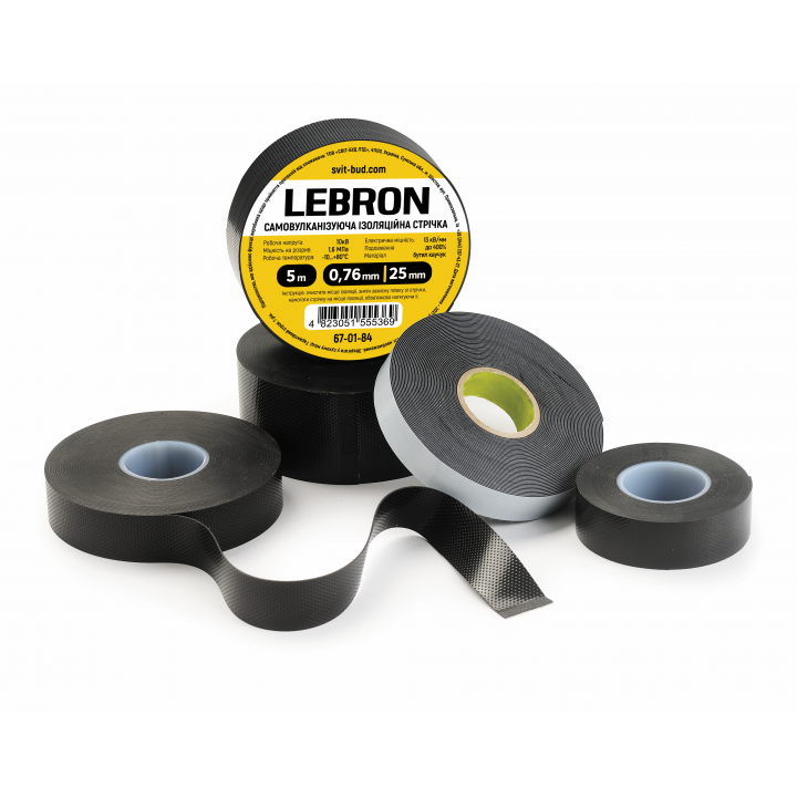 Самовулканізуюча ізострічка 10кВ Lebron 0,76мм х 25мм х 5м