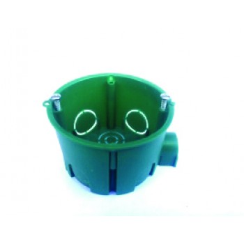 Коробка д/уст. розеток/вимик., бетон/цегла, D68, h 45мм, "е", наборна, зелена