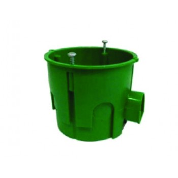 Коробка д/уст. розеток/вимик., бетон/цегла, D68, h 60мм, "е", наборна, зелена