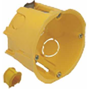 Коробка для гіпсокартону D 68мм, h.45мм, жовта