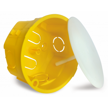 Коробка д/розвед. пров., бетон/цегла, прих.уст., з кришкою D80х50мм, РР, негорюча, Україна