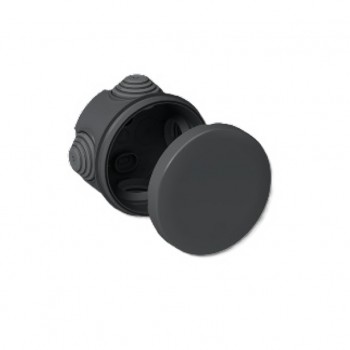 Коробка д/розвед. пров., відк.уст., D 80, h 45мм, IP55, чорна