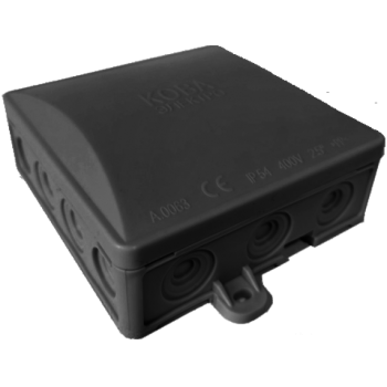 Коробка д/розвед. пров. PP-БС, відк.уст., 94(117,2)х94,5, h 40,5мм, IP54, чорна