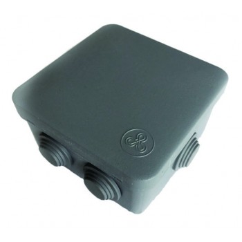 Коробка д/розвед. пров., відк.уст., 90х90, h 50мм, IP55, 6 виходів, негорюча, Україна