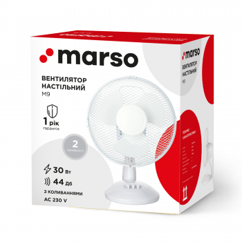 Вентилятор настільний MARSO М9, 30W, 230V
