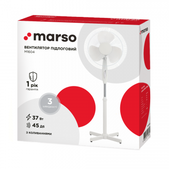 Вентилятор підлоговий MARSO М1604, 37W, 230V