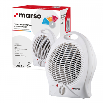 Тепловентил-р хол./гар. повітря MARSO M-801, 1000/2000W, 20м3, 3 режими, світ.інд.