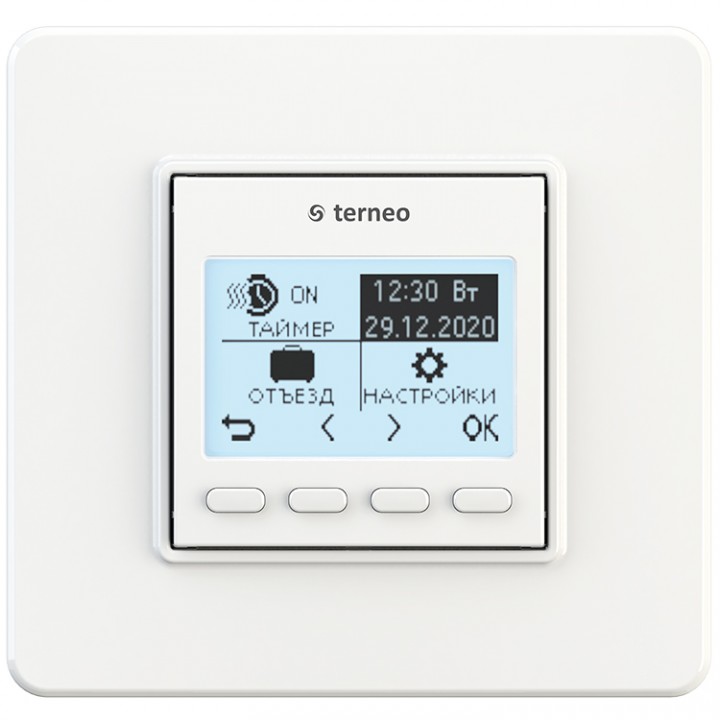 Терморегулятор тепл. підл.  Terneo PRO, 24/7, 16А, підлога 5..60 °С, повітря 5…35 °С
