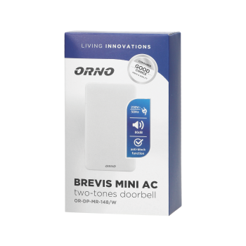 Дзвінок 220V, дін/дон, 80дБ, 60W, ІР20, відкр/у, ORNO