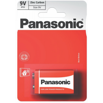Батарейка 6F22/1BL 9V RED ZINC, PANASONIC (6F22REL/1BP)