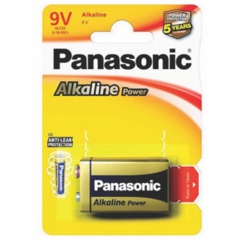Батарейка 6LR61/1BL 9V Alkaline Power (Bronze), PANASONIC (6LR61REB/1BP)