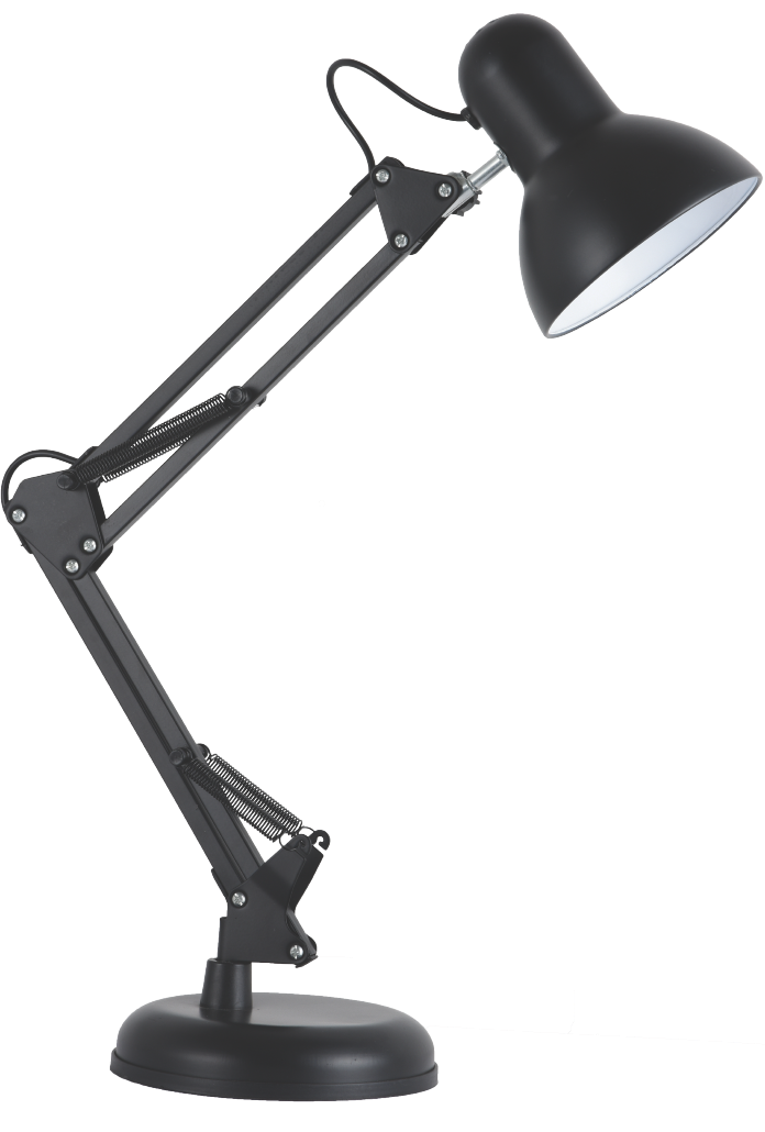 Лампа настільна телескопічна LEBRON L-TL-Tel, E27, 40W, чорна