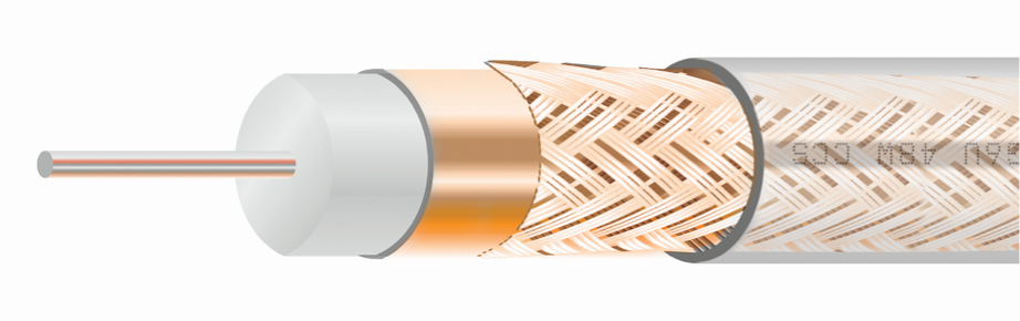 Кабель MARSO коаксіальний TV RG6U, CCS, 48W обмед., 75 Ом, прозорий