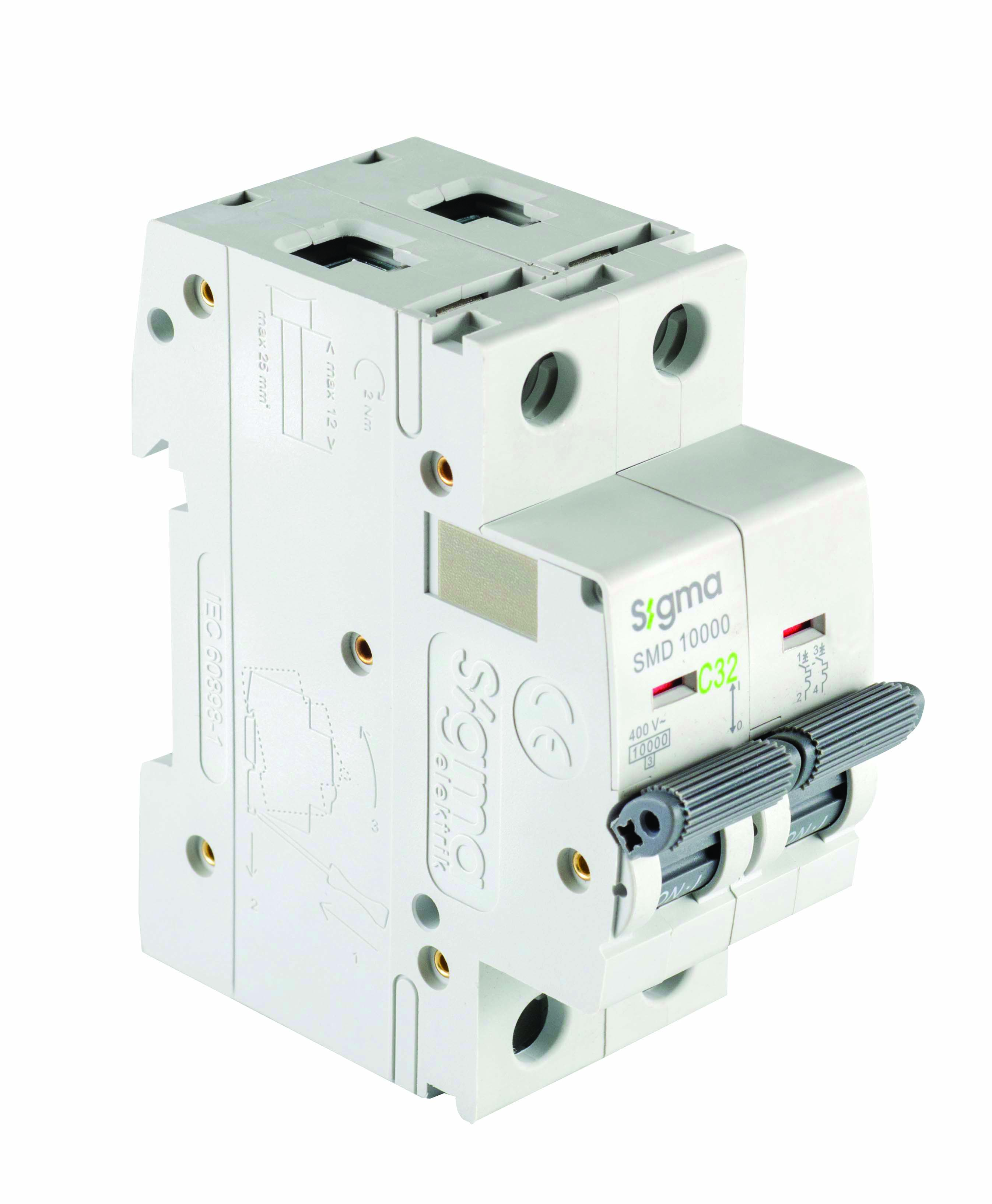 Авт. вимикач SIGMA 10кА, 2Р, 50А "С" (1SMD250C)