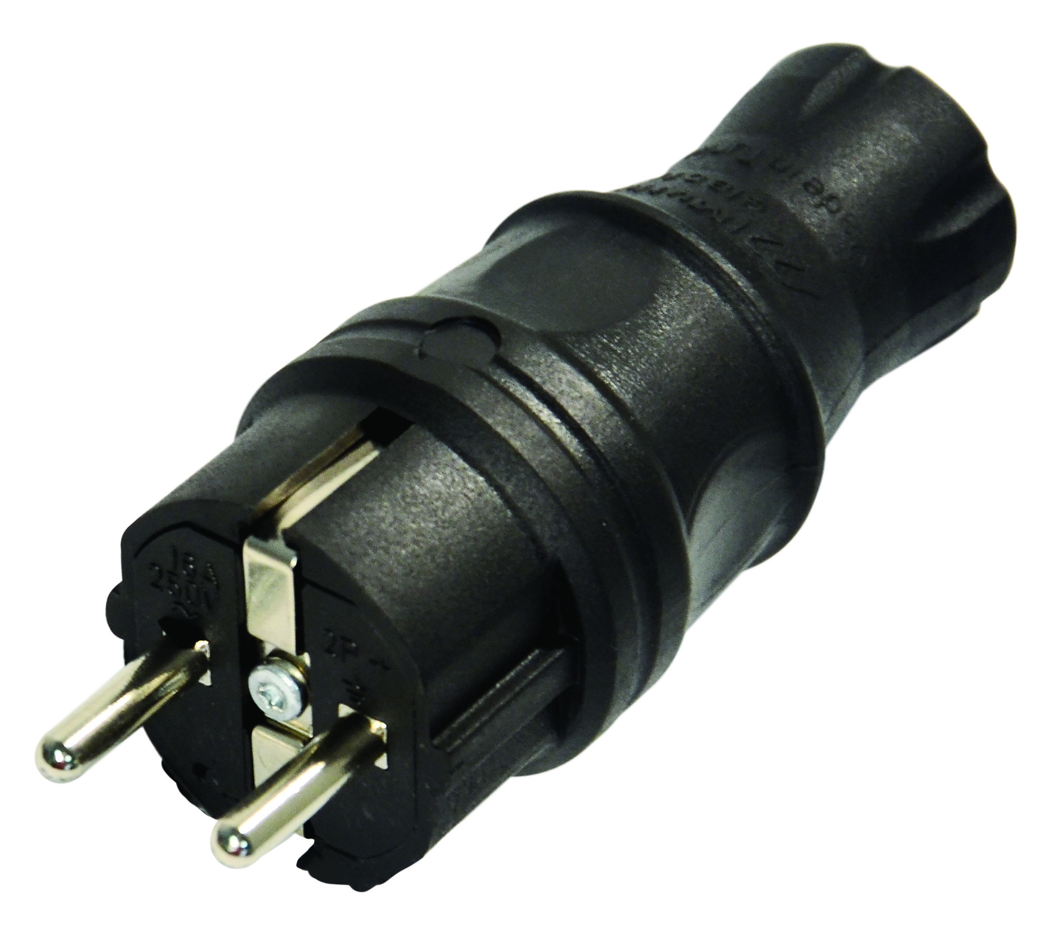 Вилка з/з, 16А, каучук, пряма, Mutlusan (010 083 300028).