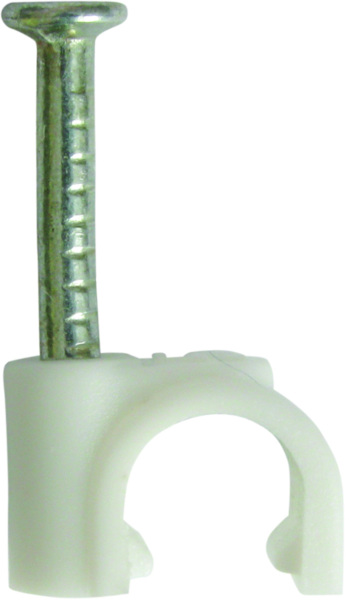 Круглі скоби 5 мм білий, 100 шт