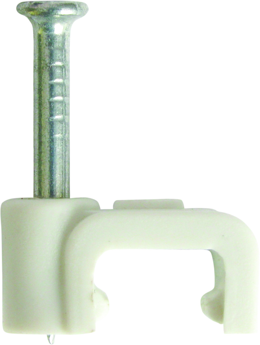 Скоби 7мм плоскі, білі, (100шт).