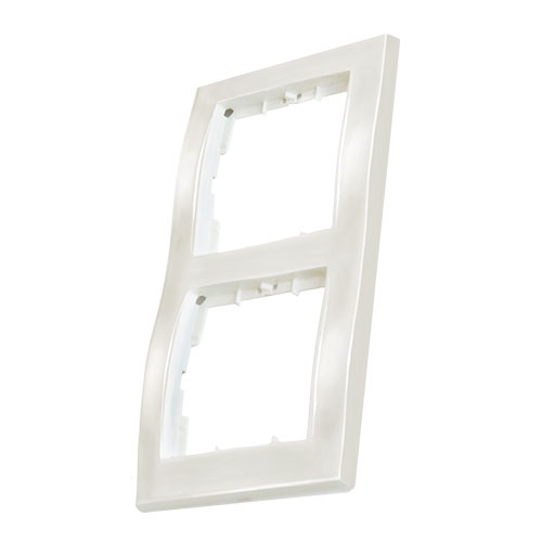 Рамка вертикальна двомісна CANDELA, Mutlusan, білий (2125 800 2201)