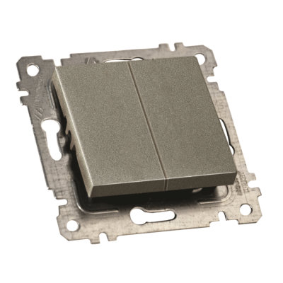 Механізм вимикача 2 кл, 10А, гв.мех., RITA, Mutlusan, "графіт", (2200 402 0295)