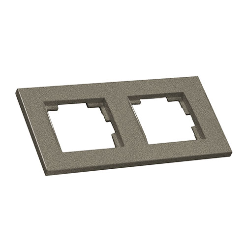 Рамка горизонтальна двомісна RITA, Mutlusan, "графіт", (2220 800 1295)