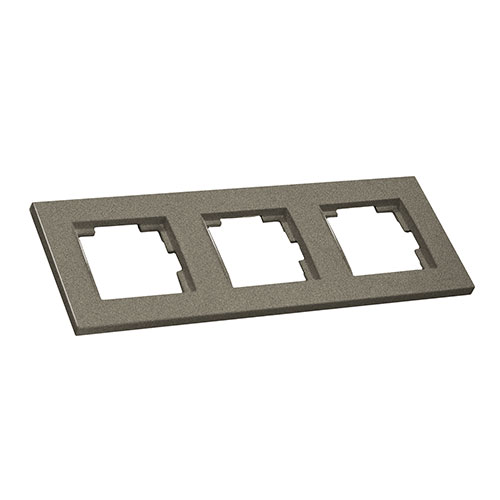 Рамка горизонтальна тримісна RITA, Mutlusan, "графіт", (2220 800 1395)