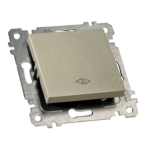 Механізм вимикача 1 кл, перехресний, 10А, RITA, Mutlusan, "титан", (2200 408 0183)